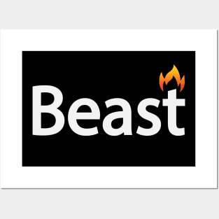 Beast creative text design Posters and Art